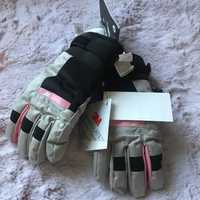 Nowe rękawiczki narciarskie 4f szare różowe