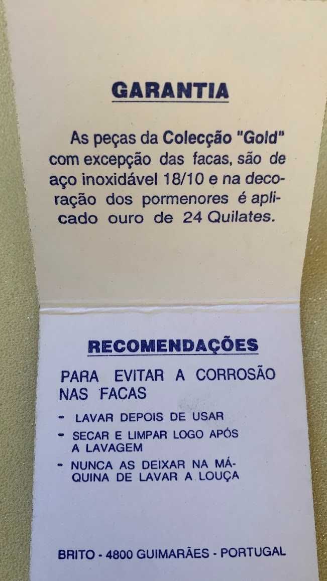 Faqueiro 131 peças Inox 18/10 e Ouro 24k - Crominox