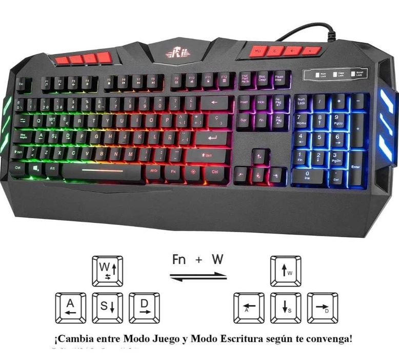 Zestaw Klawiatura do gier Rii RK900+ i mysz przewodowa 4 dpi