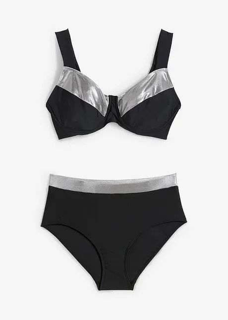 B.P.C bikini typu minimizer czarno-srebrne 42 (80E).