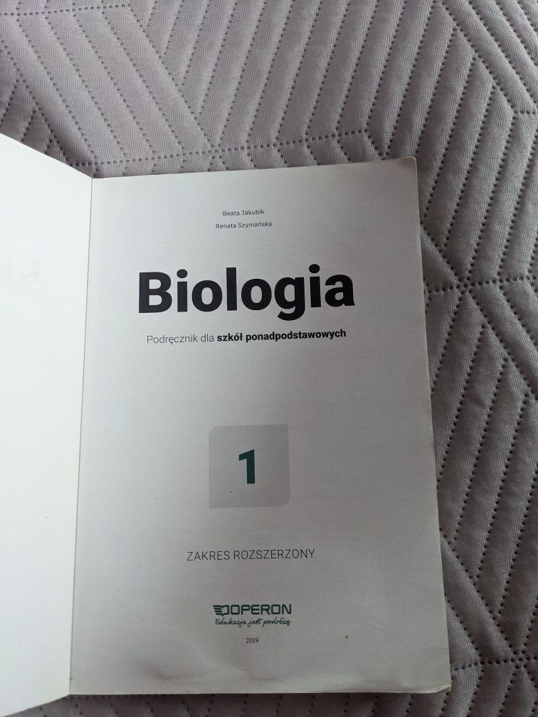 Podręcznik do biologii zakres rozszerzony 1 technikum