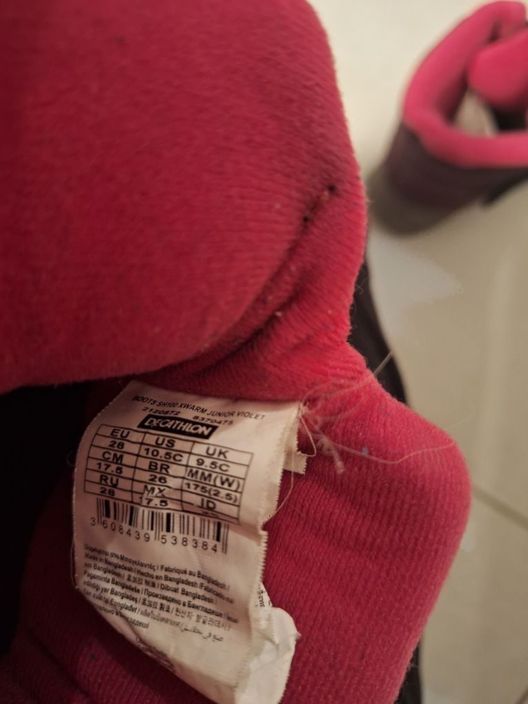 Śniegowce buty zimowe ciepłe r. 28 decathlon