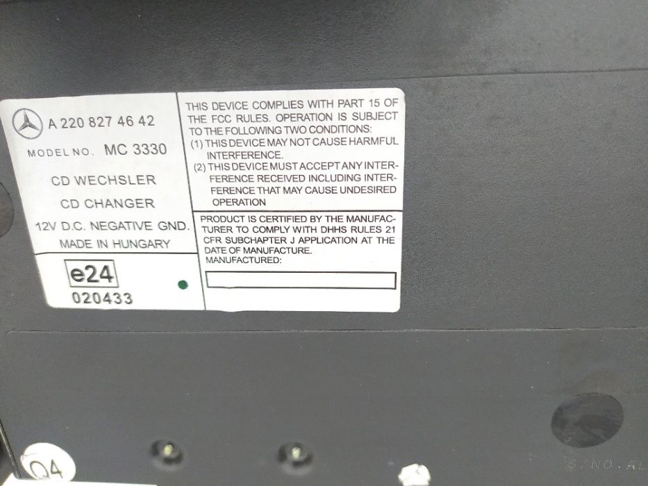 zmieniarka cd MERCEDES w203 w209 c-klasa clk w163 ML