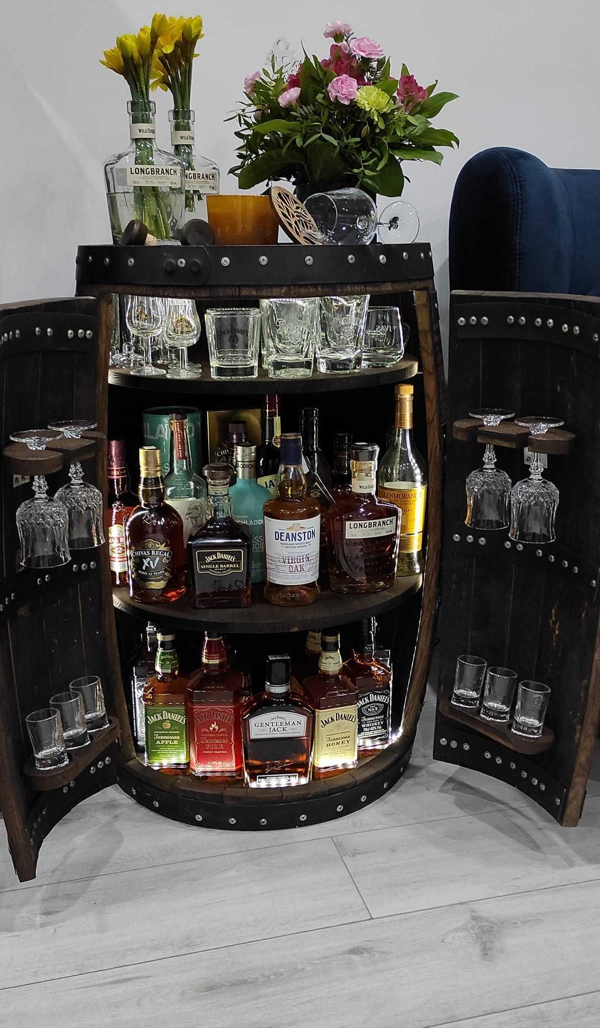Barek na alkohol beczka dębowa whisky Prezent na 30 40 50 urodziny Now