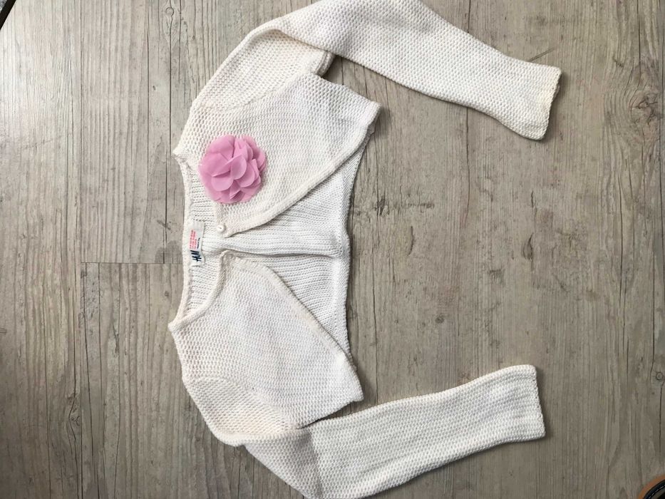 H&M bolerko dziewczęce gruby splot 122/128cm 6-8 lat