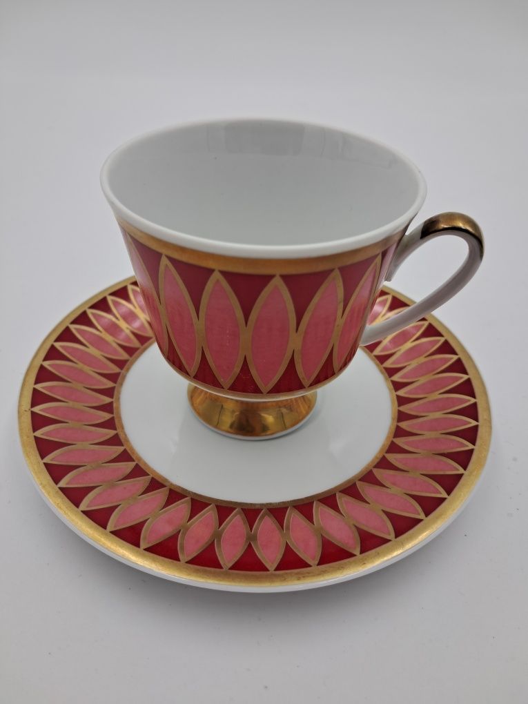 Bavaria Johann Seltmann duo talerzyk I filiżanka porcelana vintage
