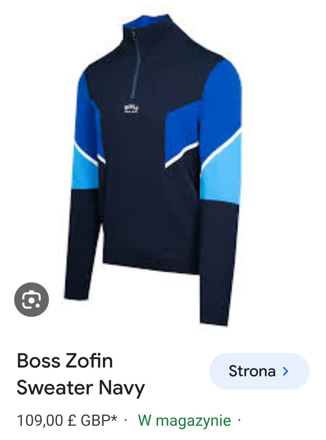 Boss nowy sweter męski rozpinany golf wełna r. XL
