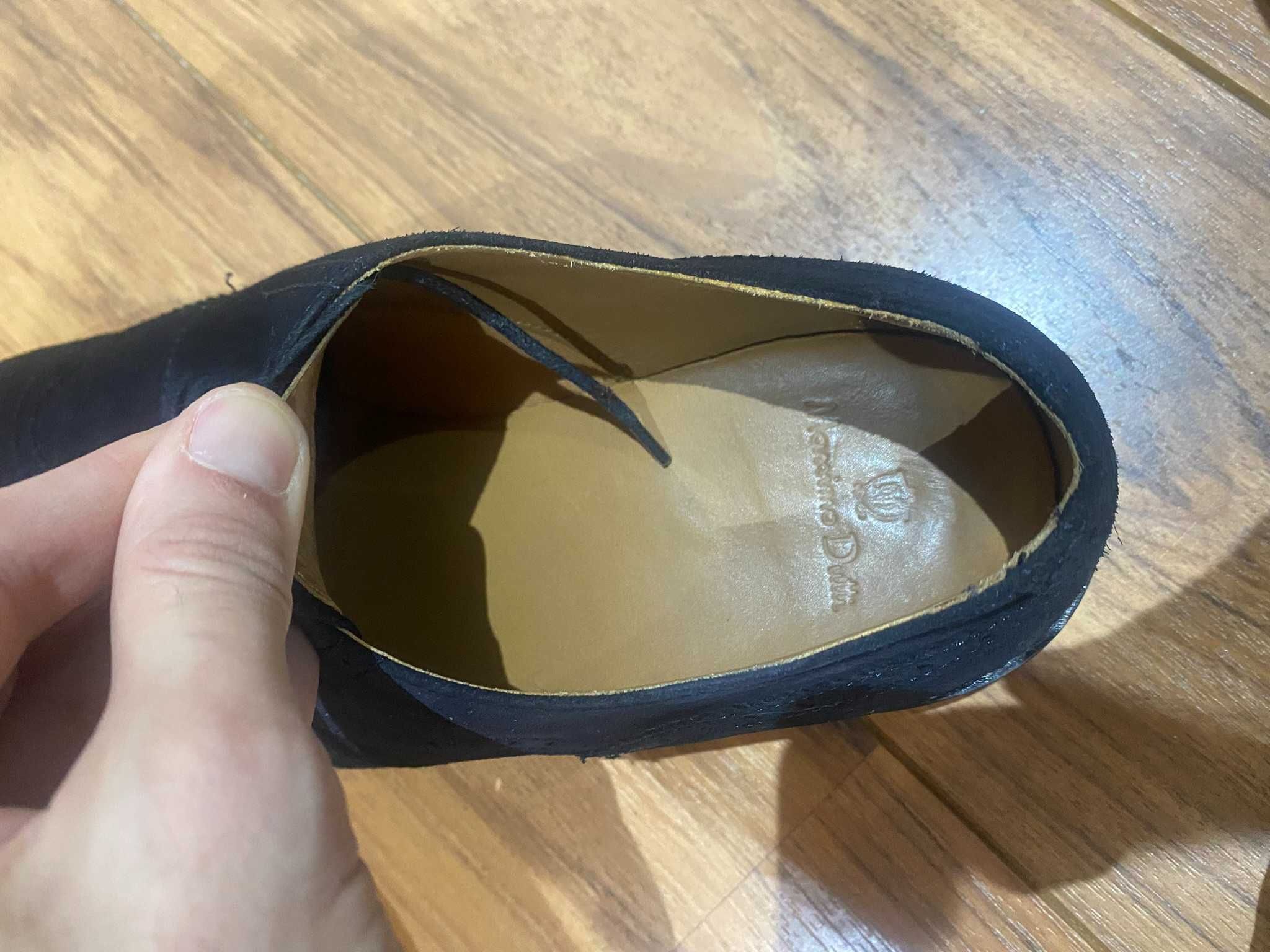 Sapatos Massimo Dutti Azul Escuro Camurça – Tamanho 43