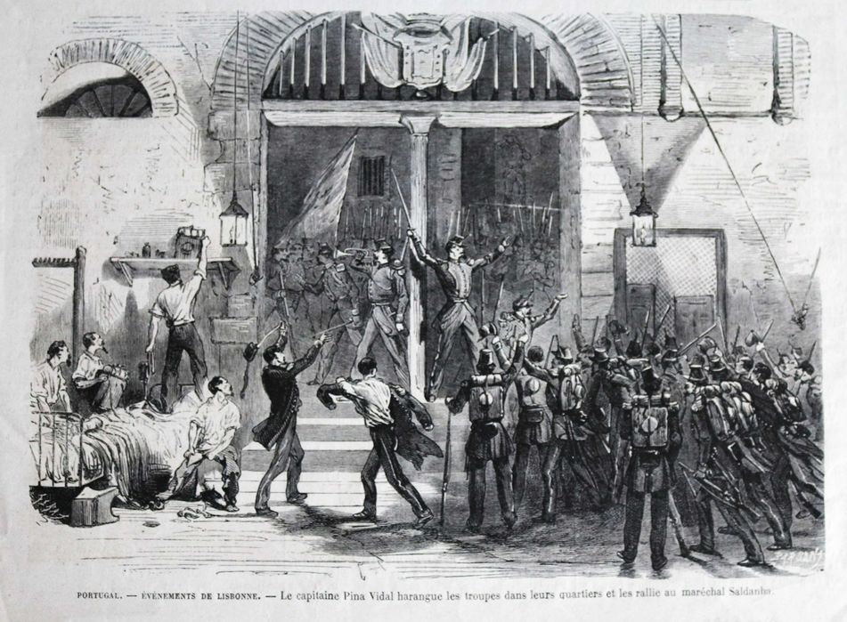 Capitão Pina Vidal subleva tropas para apoiarem Marechal Saldanha