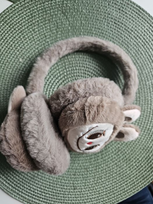 Brązowe nauszniki Labubu nowe