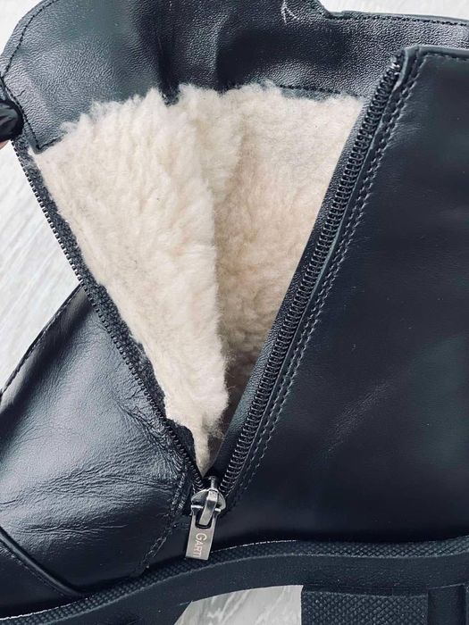 Черевики зимові шкіряні чорні. Женские ботинки кожаные зимние