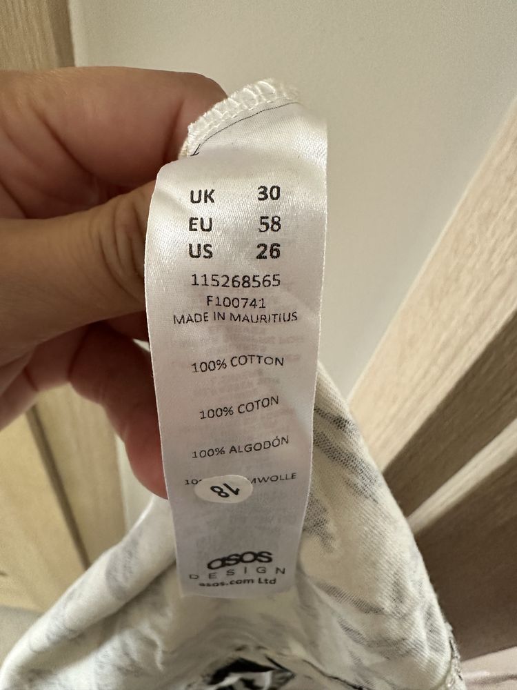 Sukienka na lato ASOS rozmiar 58 bawełna