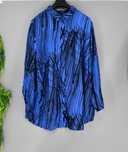 Plus size Koszula Ulla Popken, r. 50/52, niebieska z nadrukiem, nowa