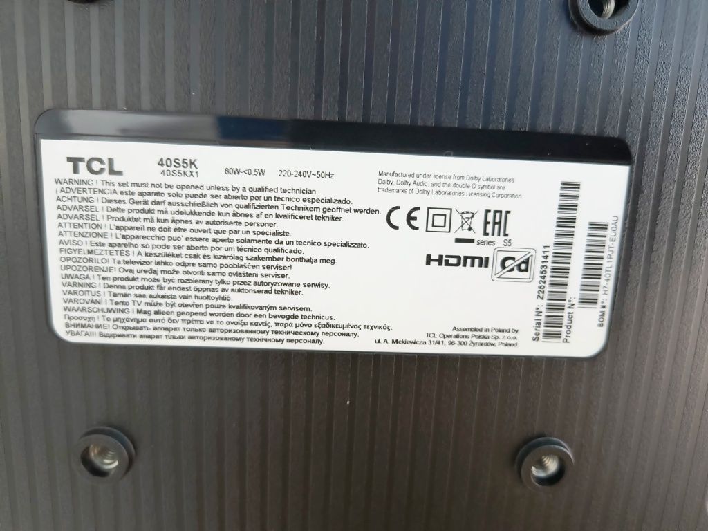 Telewizor TCL 40"