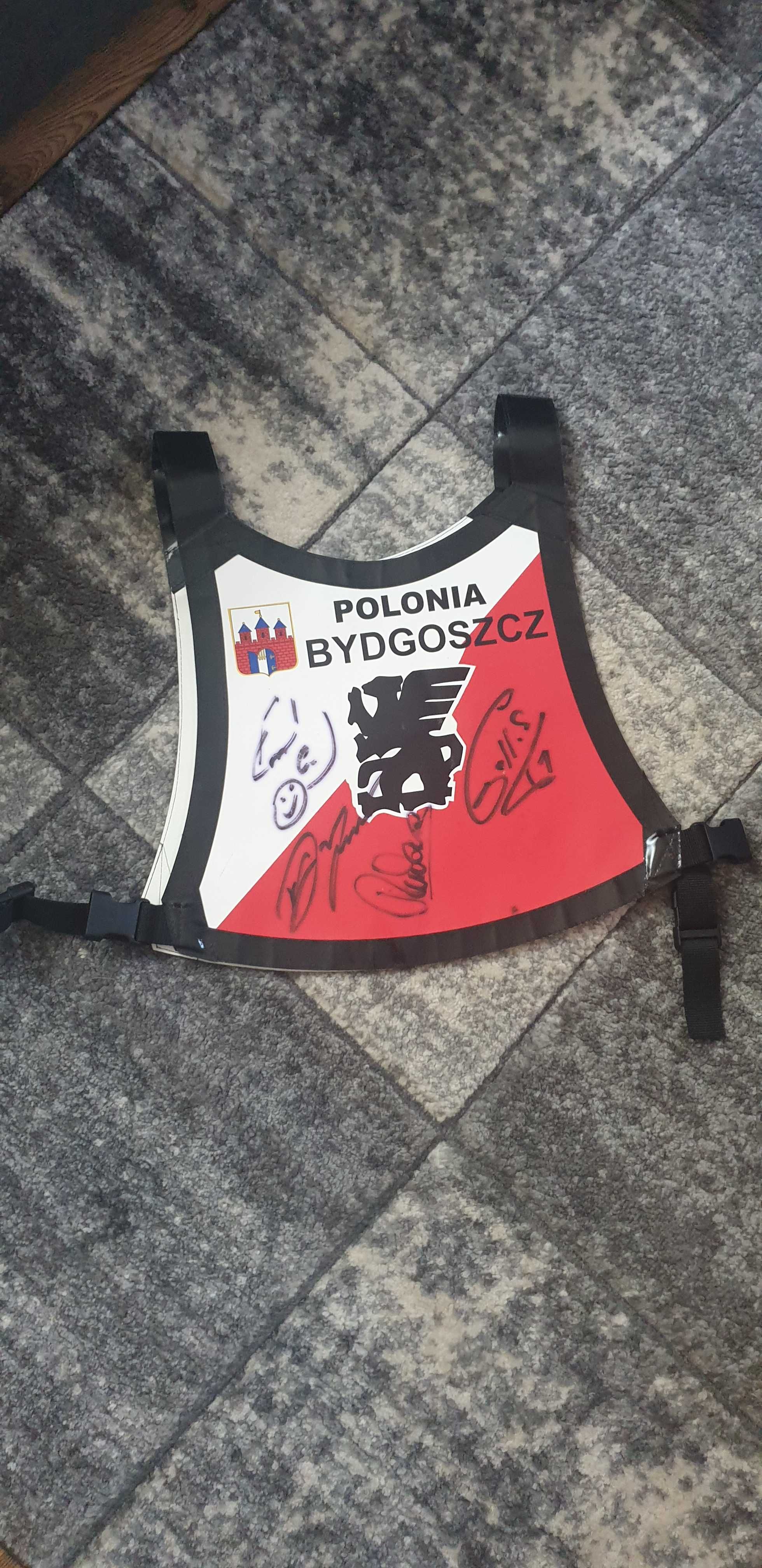 Speedway Plastron Polonia Bydgoszcz.Autografy!