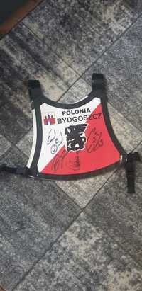 Speedway Plastron Polonia Bydgoszcz.Autografy!