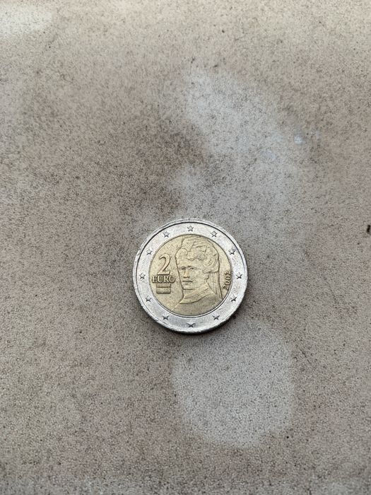 Moeda rara de 2 euros 2002 Austria