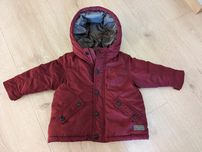 Kurtka zimowa Zara 80 9-12 miesiecy chłopiec/ unisex bordowa