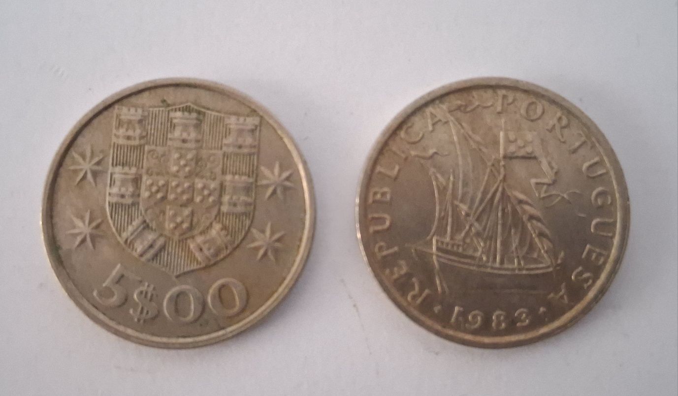 Moeda República 5 e 10 escudos