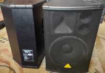 Kolumny Behringer B1520 Pro Eurolive pokrowce statywy