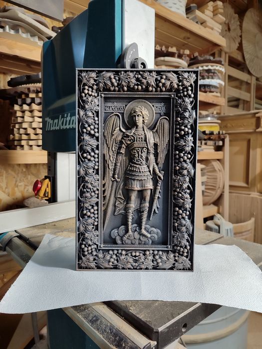 Ікона "Архангел Михаїл", різьблена картина, інші