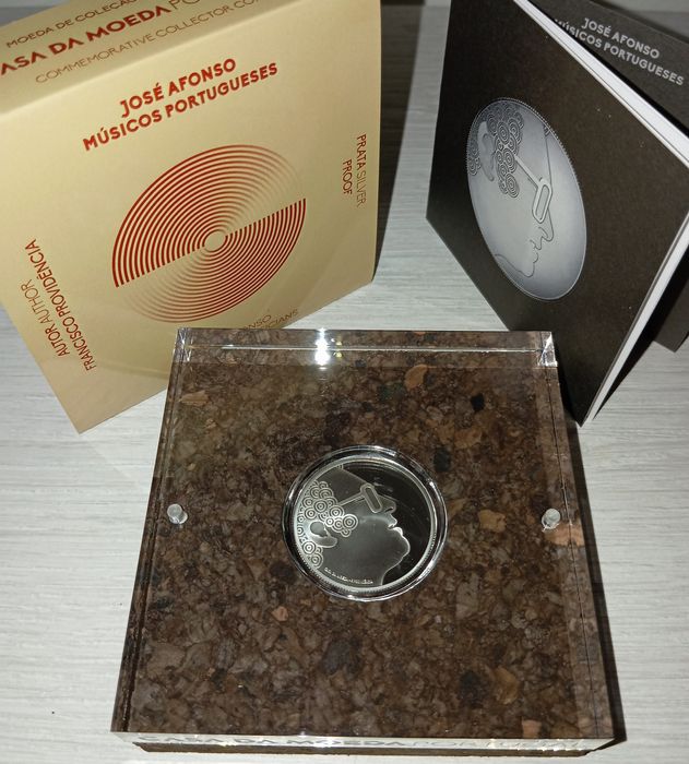 Moeda Prata Proof José Afonso