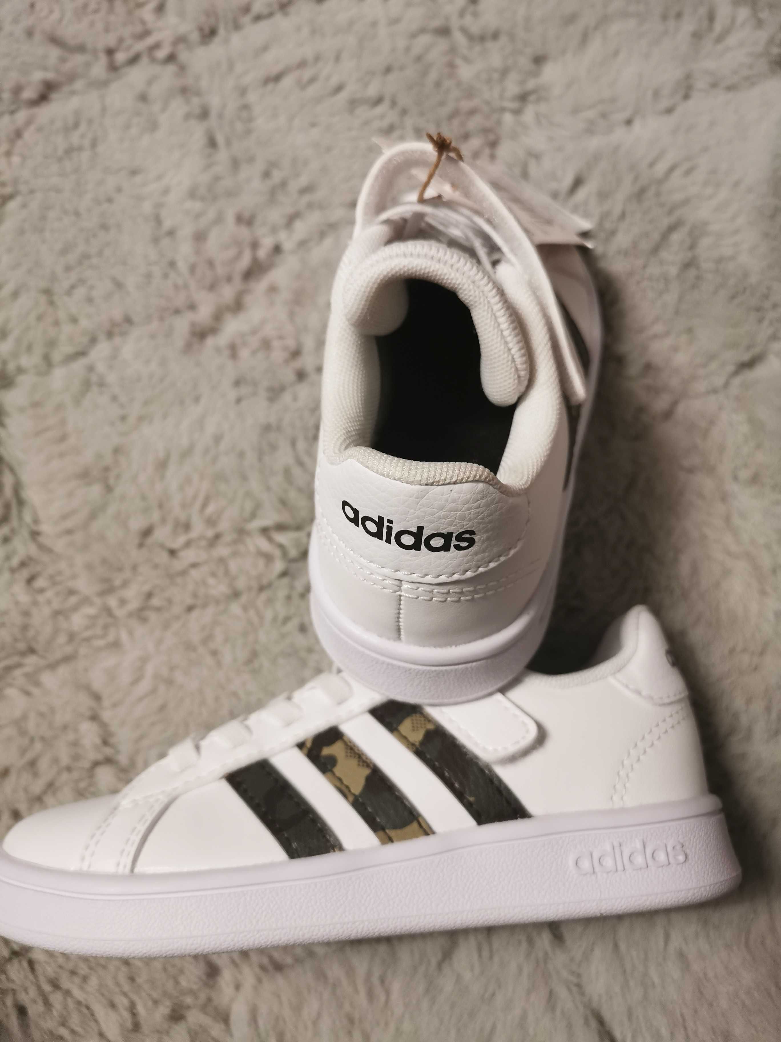 Adidas sneakersy adidasy skórzane na rzepy w militarne paski 28 Nowe