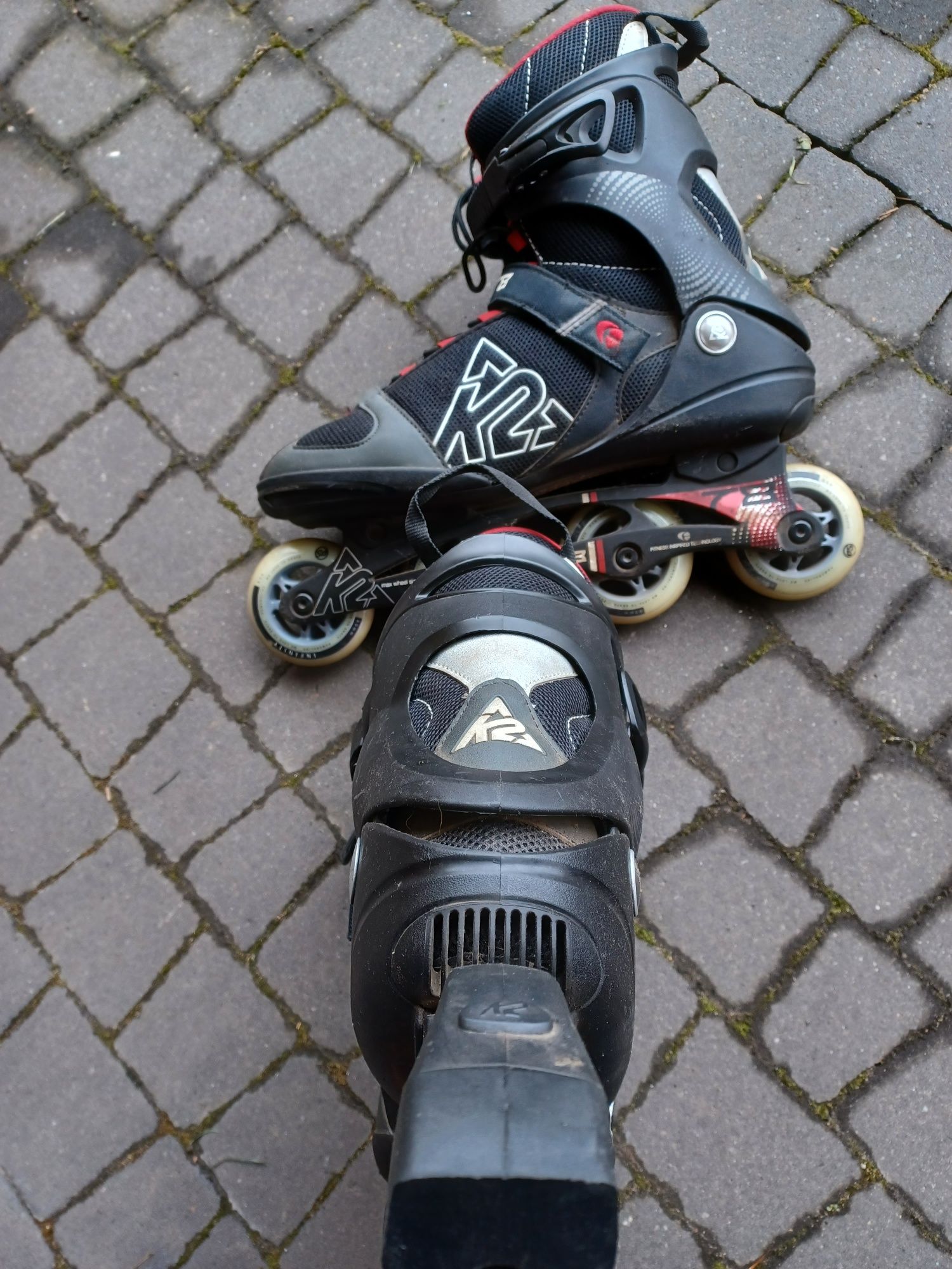 K2 DUŻE 46,47, 30,5 cm rolki męskie NOWE OCHRANIACZE na kolana łokcie