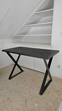 NOWE Stylowe eleganckie biurko stolik loft 120 metalowe nogi x65