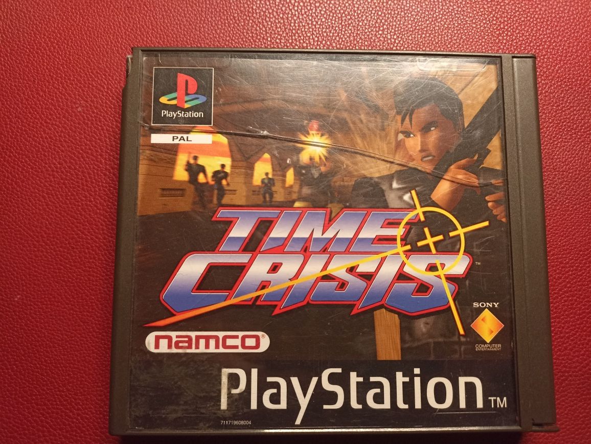 PS1 Time Crisis Completo caixa partida PAL EU Black Label