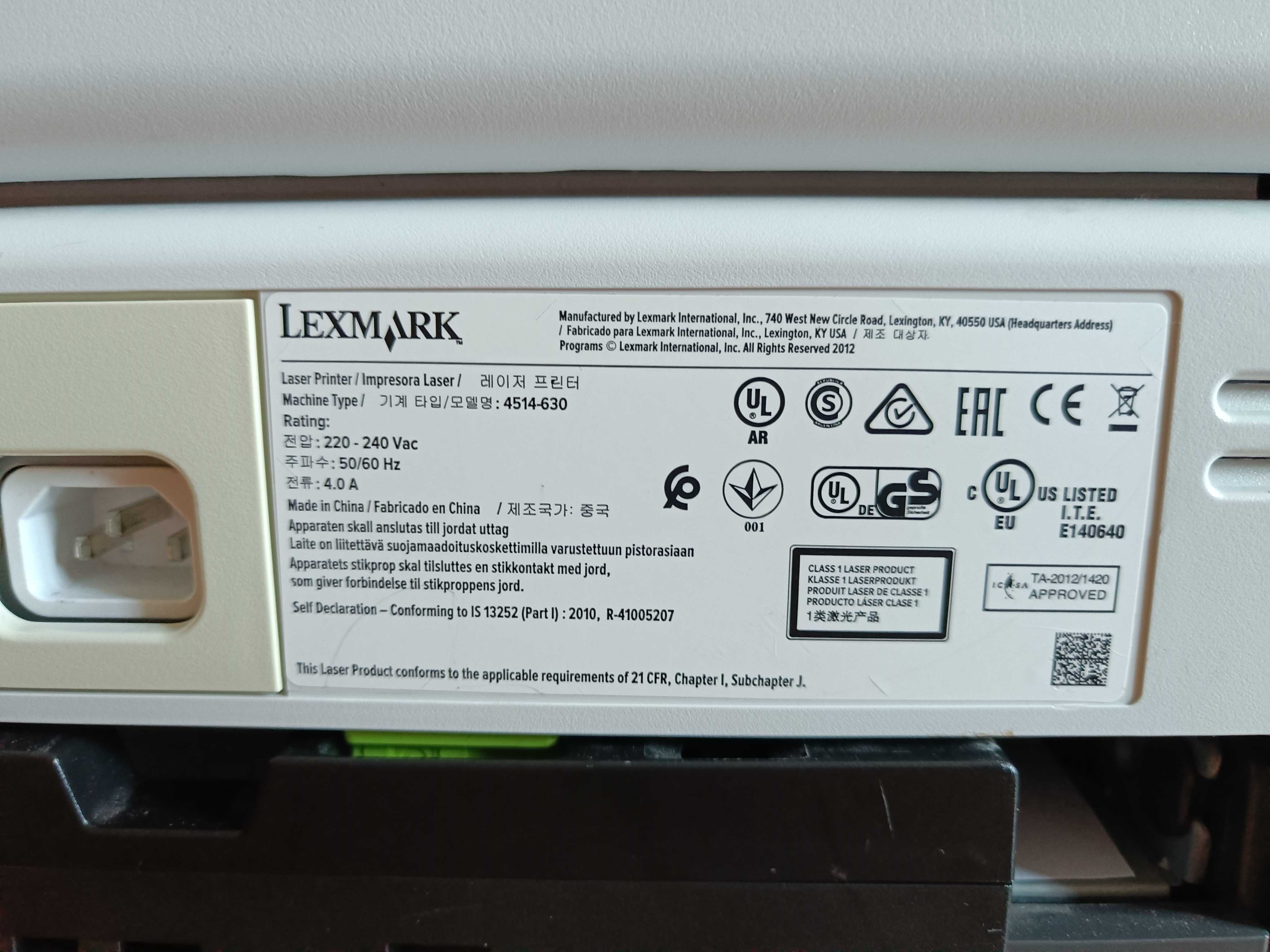 Принтер Lexmark MS 510 dn лазерний німеччина