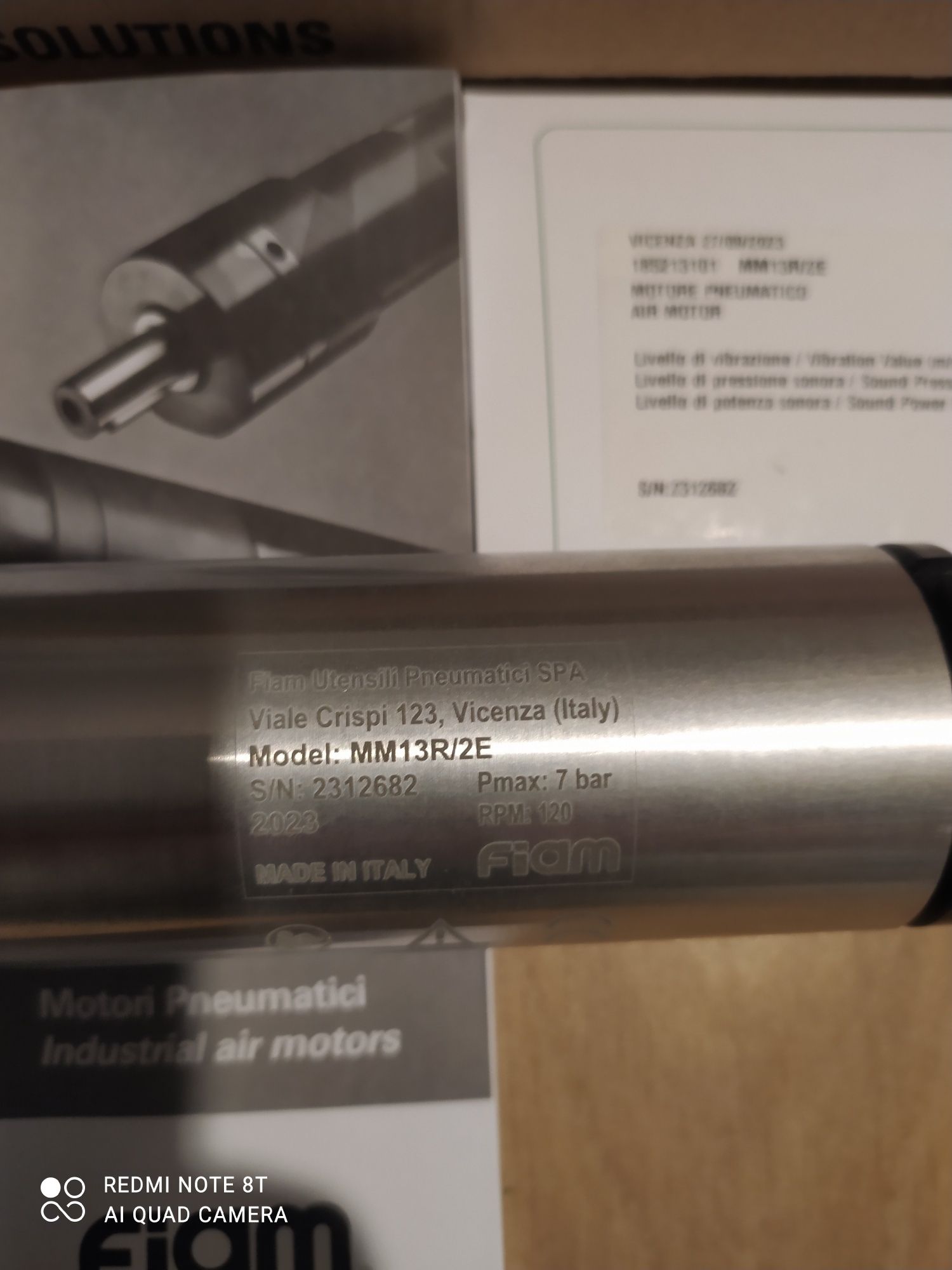 Silnik Pneumatyczny FIAM MM13R/2E Nowy