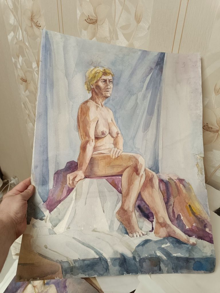 Акварель картина, живопись, искусство, портрет