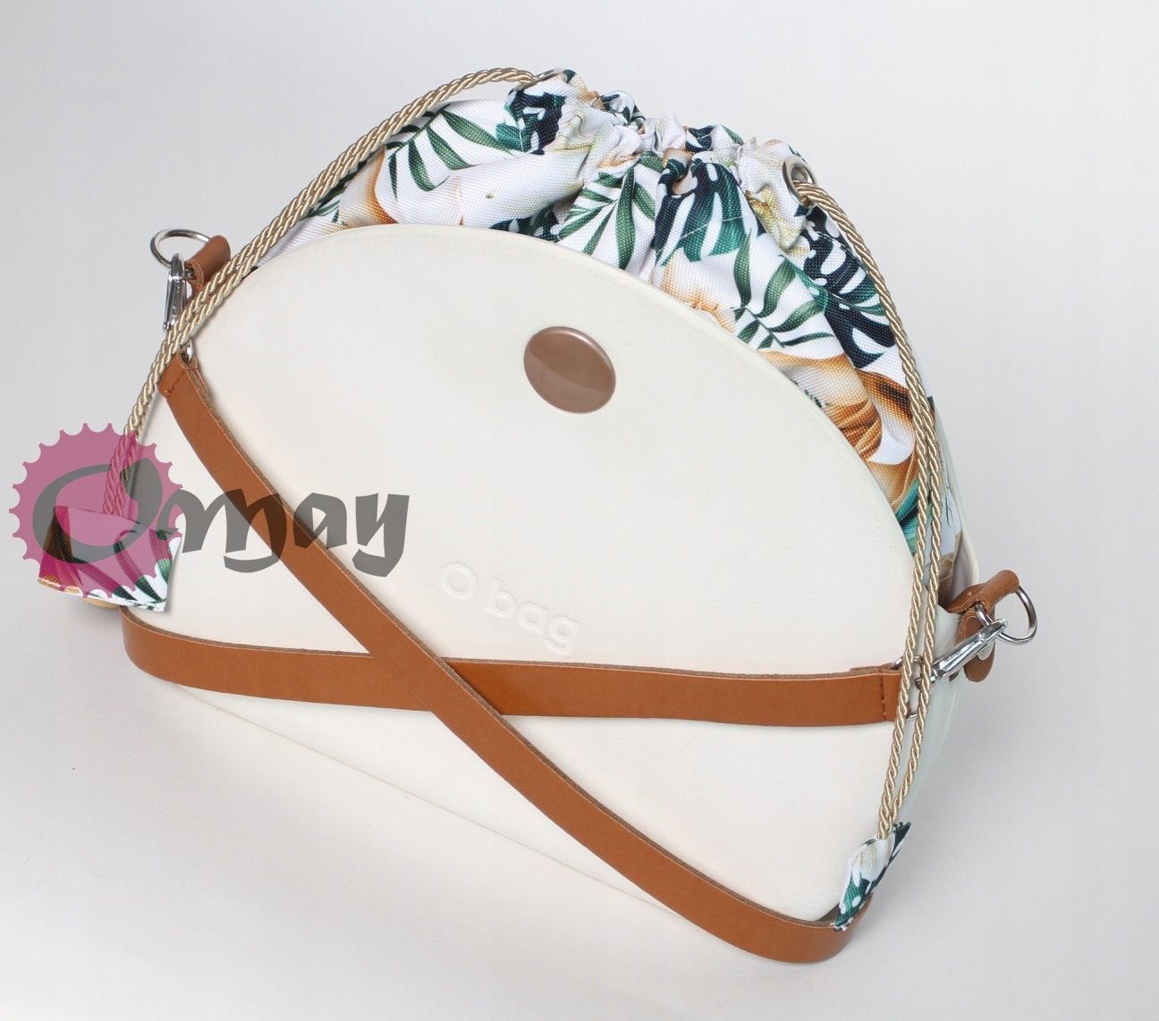 organizer OBAG MOON LIGHT worek storczyki biszkopt 2 kieszenie OMAY