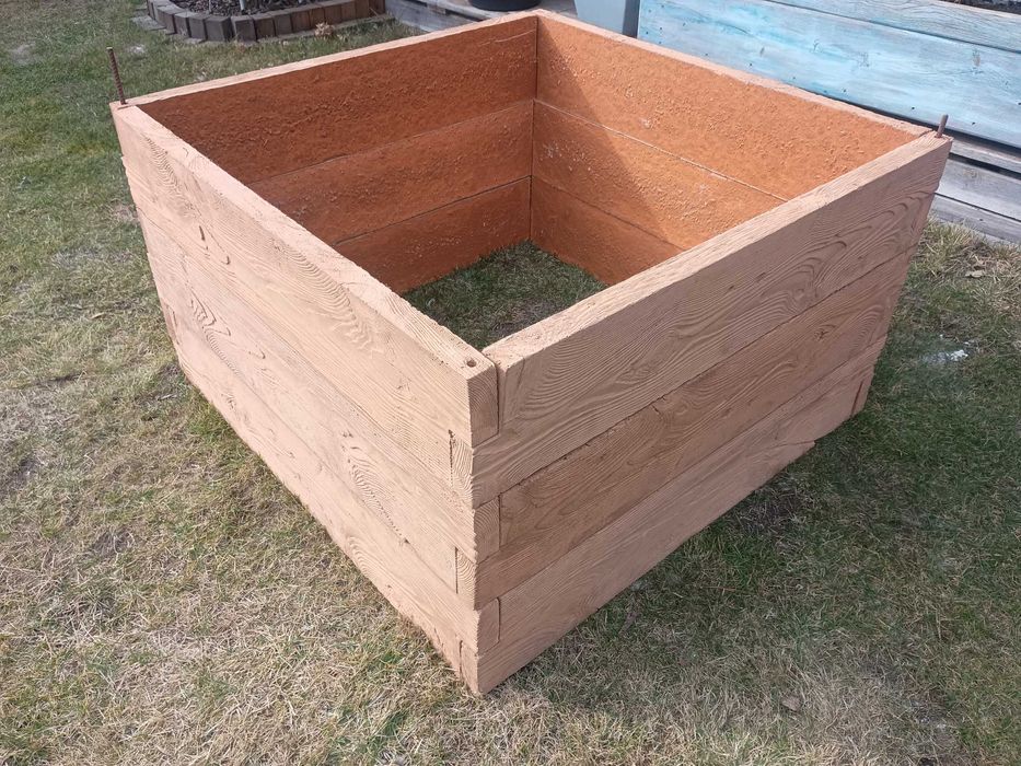 Donica warzywnik skrzynia drewno betonowe - różne rozmiary i kolory