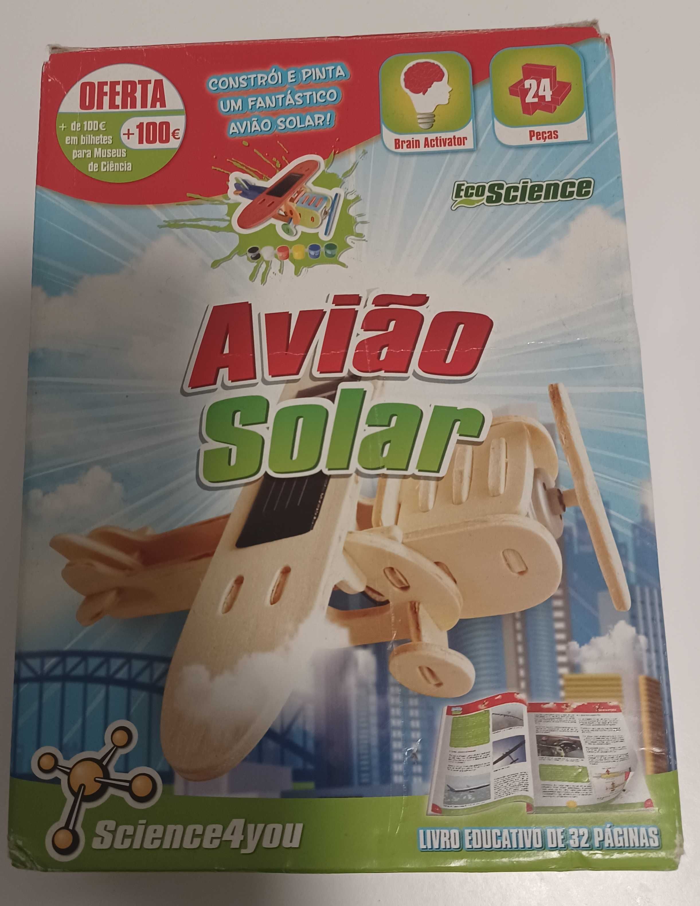 Puzzle 3D Avião Solar - Science4you - Novo