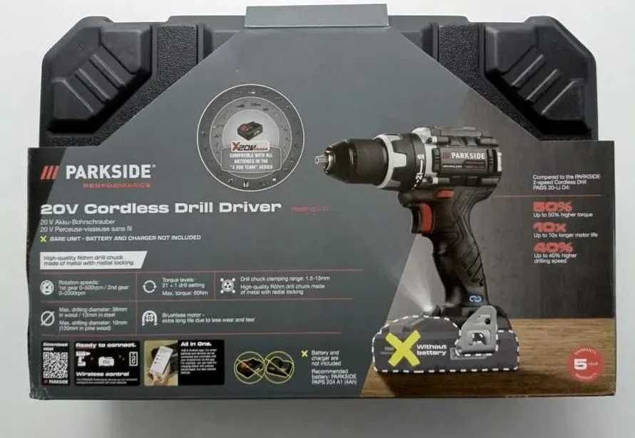 NOWA PARKSIDE PERFORMANCE wiertarka wkrętarka 20V, PABSP 20 Li C4