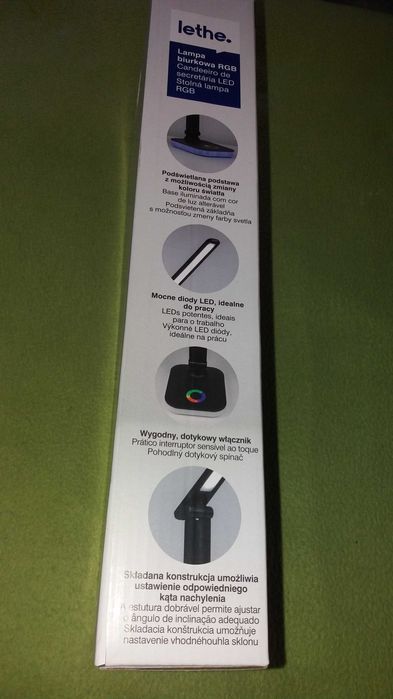 Lampa biurkowa Rgb Lethe z wbudowanym akumulatorem