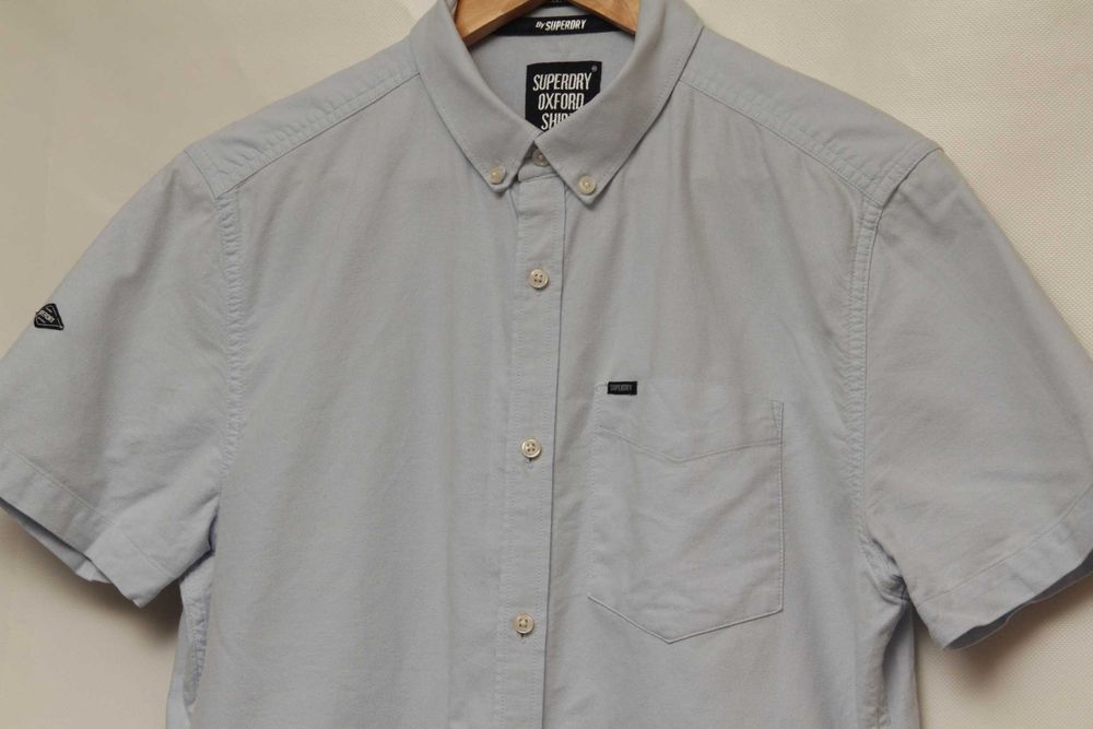 Superdry рр M the ultimate oxford голубая рубашка