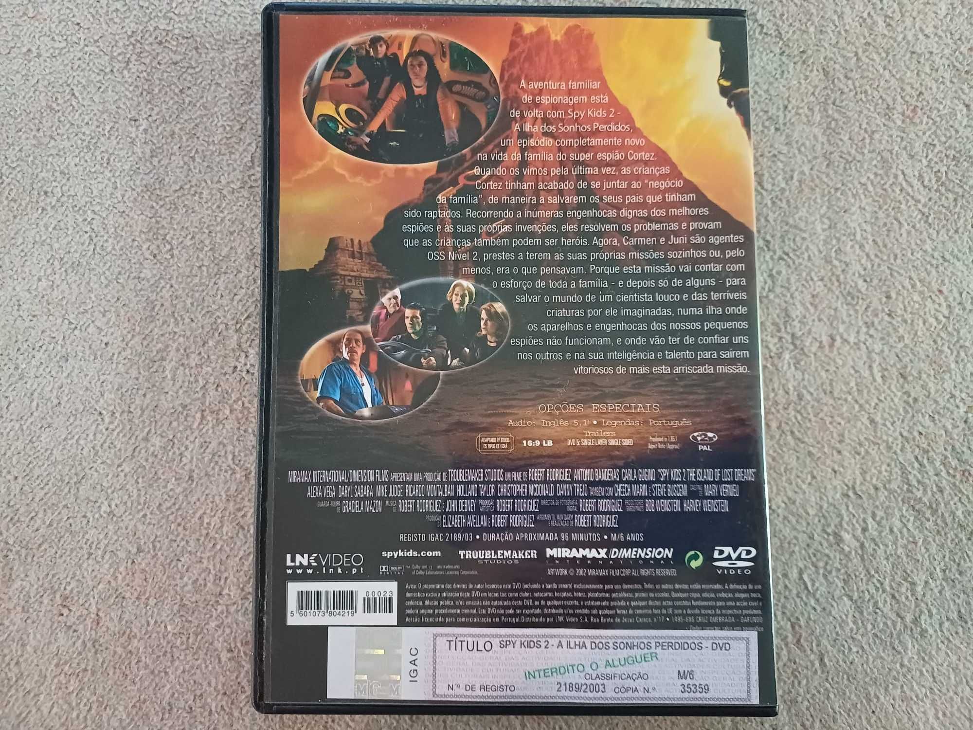 DVD - Spy Kids 2: A Ilha dos Sonhos Perdidos, com Antonio Banderas