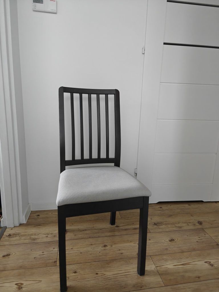 Krzesła drewniane ikea EKEDALEN tapicerowane lite drewno eleganckie