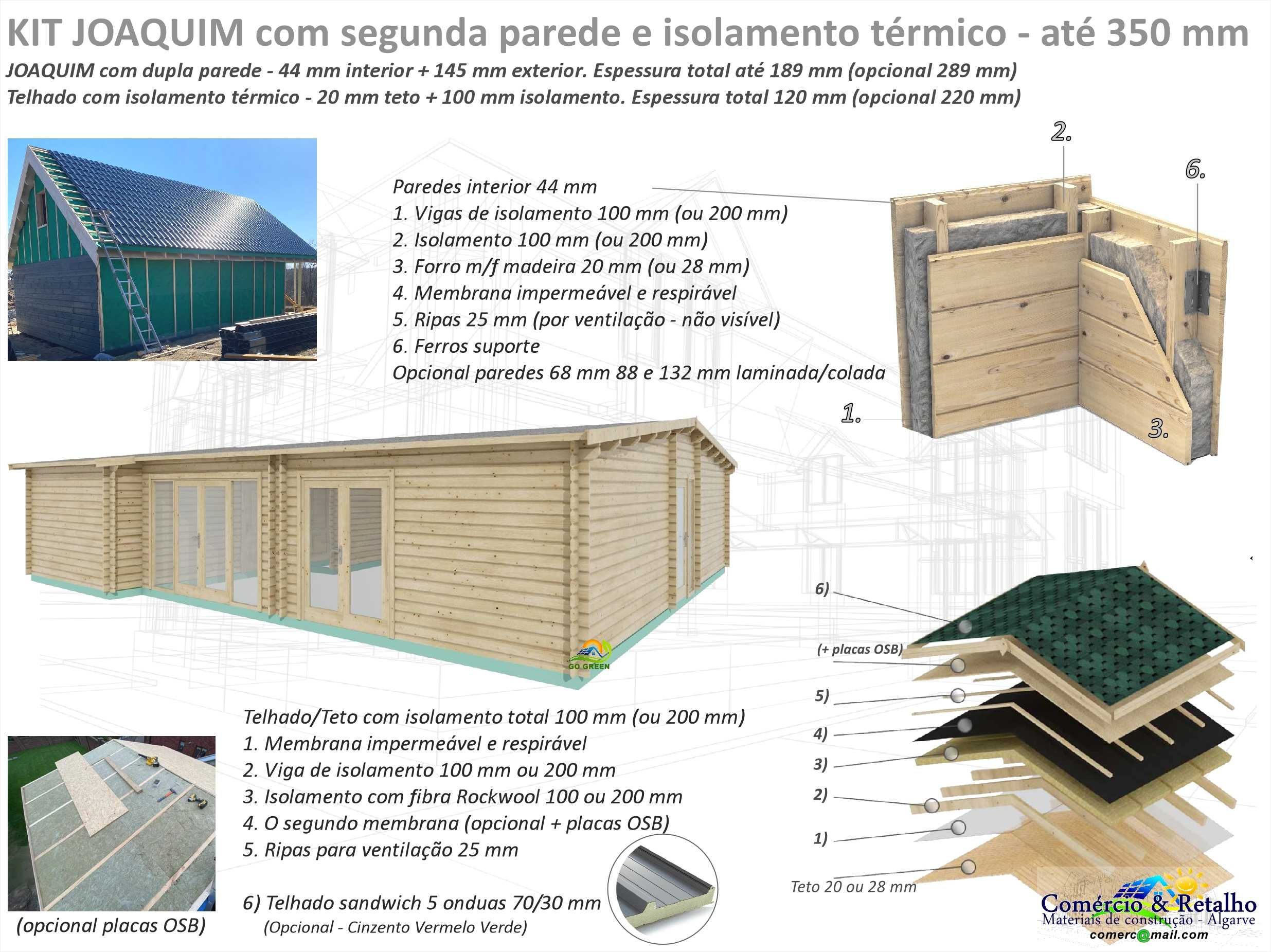 Casa Madeira KIT Joaquim T3/T4 - Interior 104m² - Área coberta 119m²