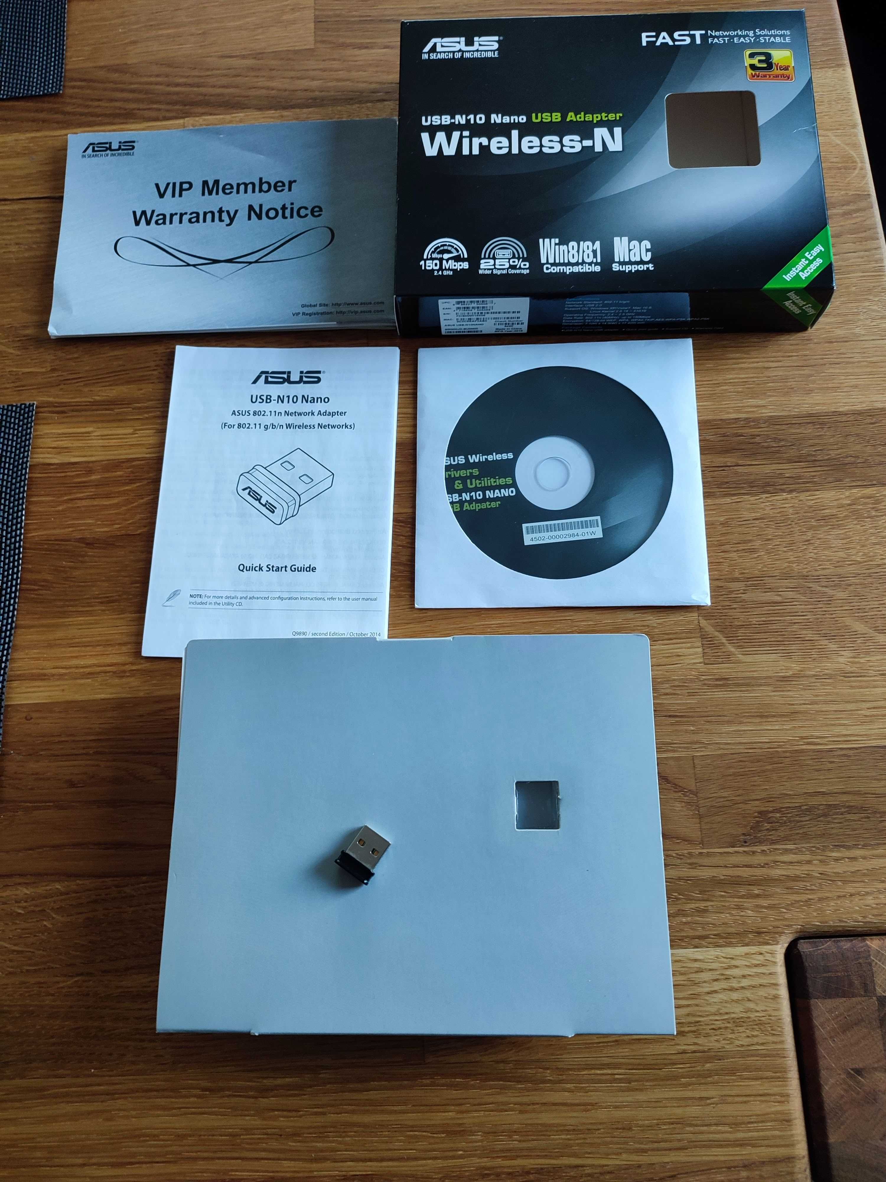 Karta sieciowa WIFI ASUS USB-N10 Nano USB-A, Zewnętrzna, 2.4 GHz