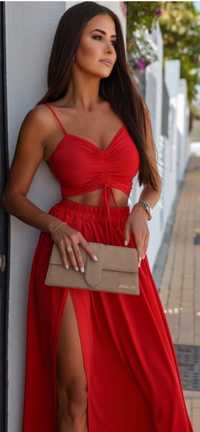 Czerwona sukienka m/l
