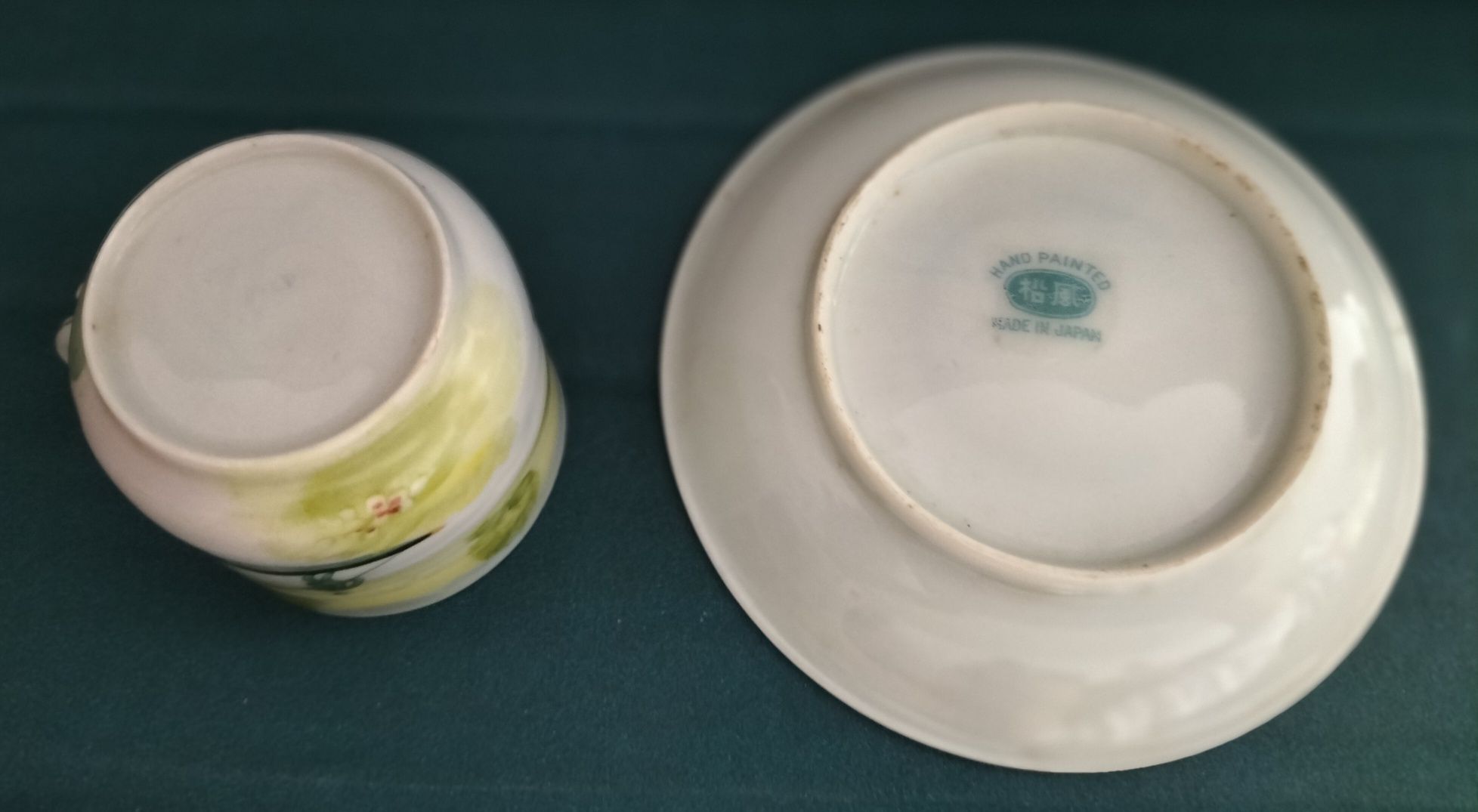 Chávena e Pires Pintado à Mão Made In Japan