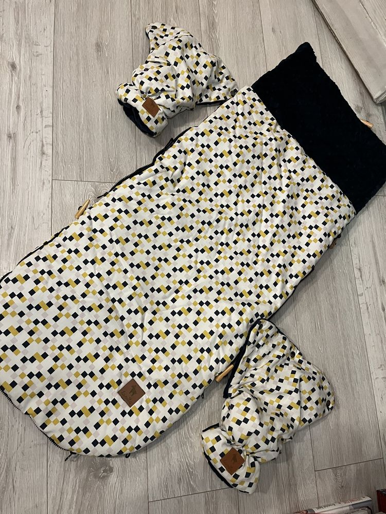 Śpiwor zimowy uniwersalny i rękawice  lanila  l- xl od 1-3 lat