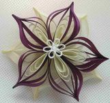 Kwiatki wstążki kanzashi
