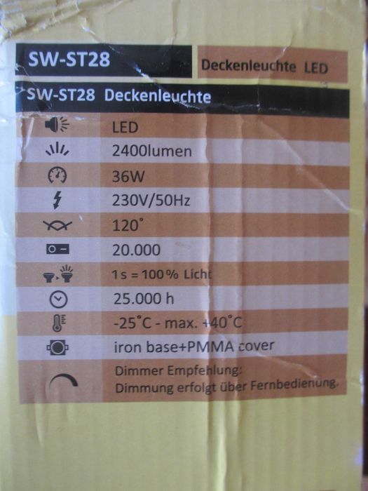 Светильник Люстра Sweet Led SW-ST25 / 36 Вт / 2400 Лм / пульт / диммер