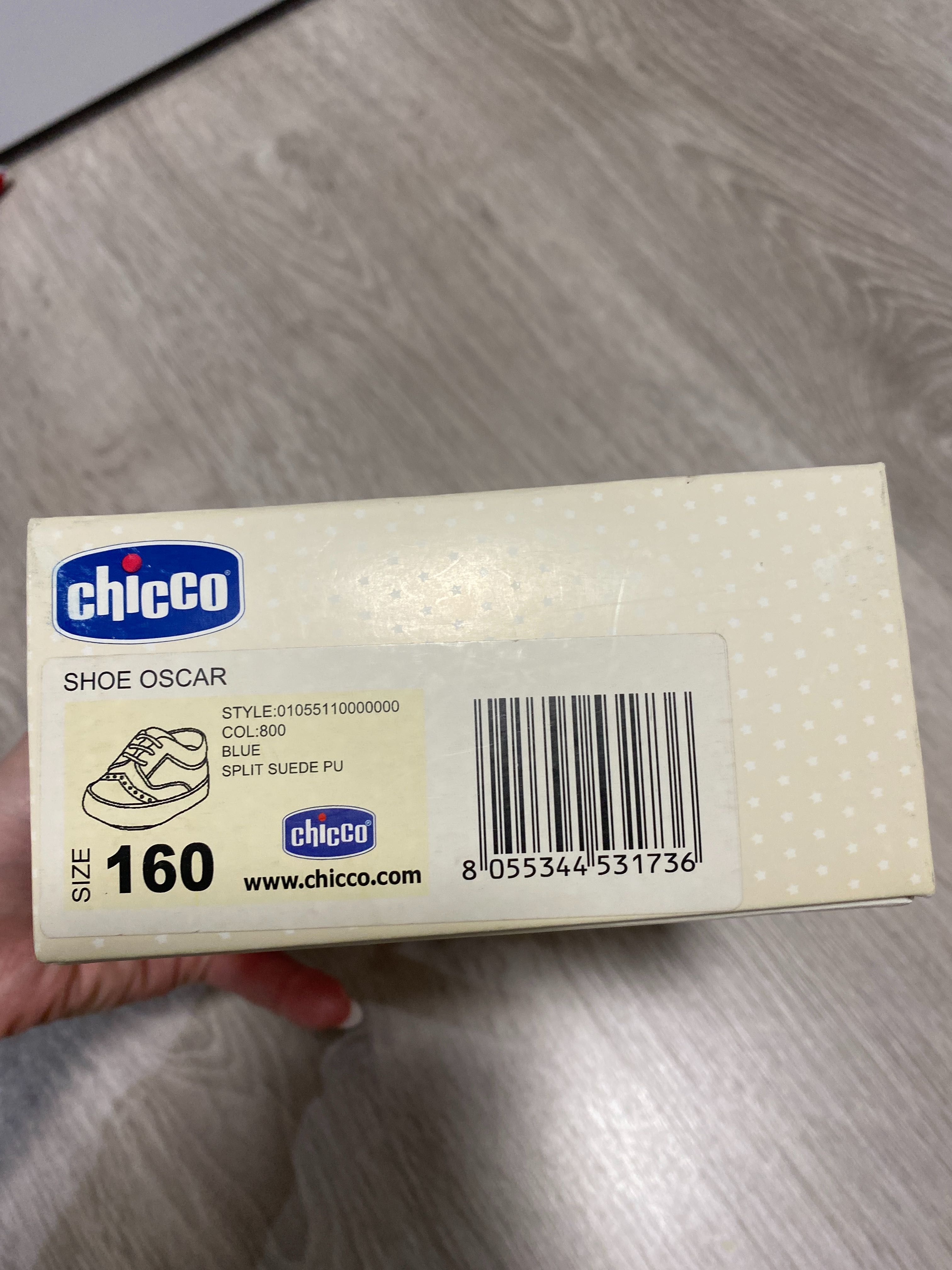 Обувь мокасины для новорождённого chicco 16