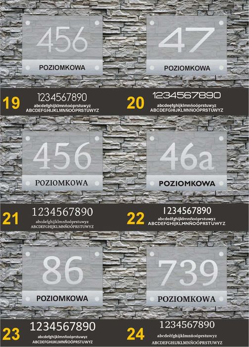 Tabliczka tablica na dom z numerem i nazwą ulicy grawerowana laserem